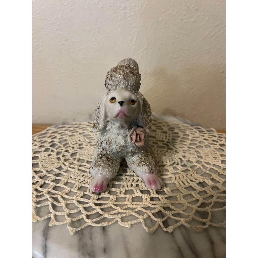 Vintage Porcelain Spaghetti Poodle